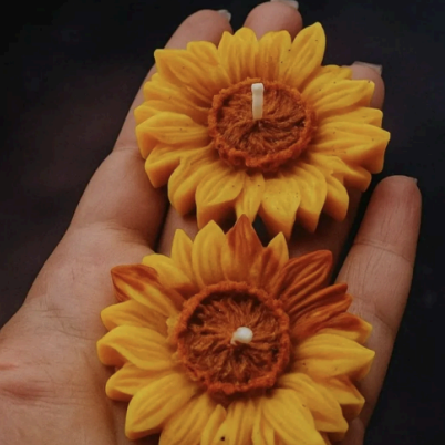 Sunflower Blossom Candles