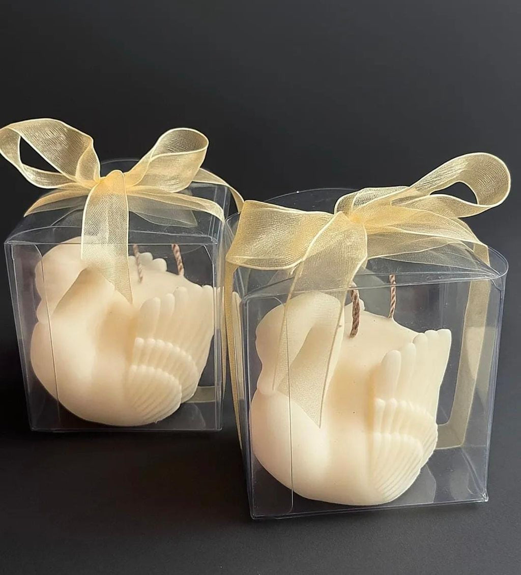 Pair of Swans Decorative Candle